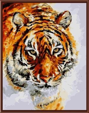 canvas painting by numbers animal tiger picture oil painting 2015 new hot photo GX6387