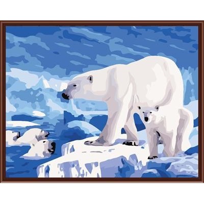 oil painting hot picture,abstract oil painting by numbers Polar Bear picture GX6338