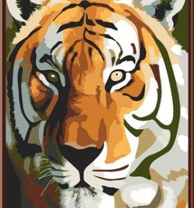 Pintura al óleo por números de dibujos de animales 2015 nuevo tigre GX6357