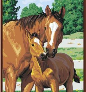 Animal caballo foto diseño pintado a mano pintura al óleo sobre lienzo de pintura por número GX6415 al por mayor arte proveedores yiwu