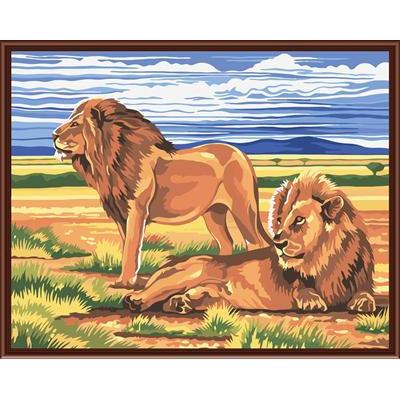 handmaded pintura al óleo por números de león gx6503 diseño