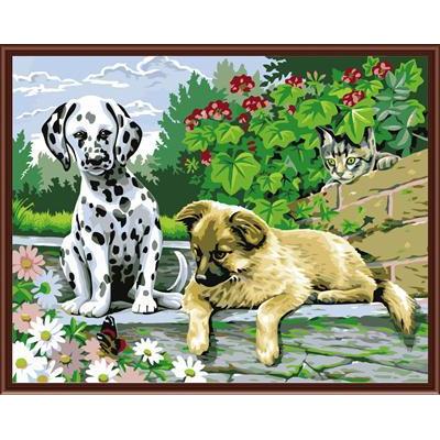 animal dog canvas oil painting by numbers handpainted wholesales new design GX6479