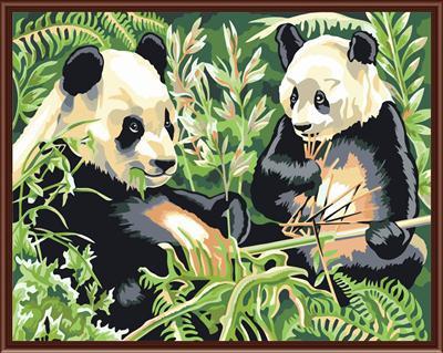 animal panada canvas oil painting factory hot selling painting GX6474 painting by numbers animal picture