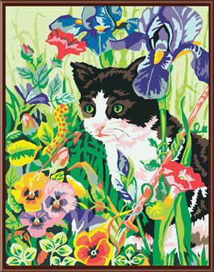 coloring by numbers kit handmaded painting cat design animal picture canvas painting GX6256