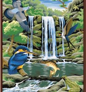 la imagen de los animales de aves de diseño del paisaje pintura al óleo por números gx6505