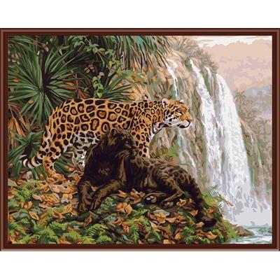 la pintura por número sobre lienzo con diseño de los animales gx6514