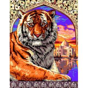 Tier-design tiger Bild abstrakt Ölfarbe durch die anzahl gx6690 yiwu kunst lieferanten