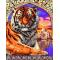 animal design tiger picture abstract oil paint by number GX6690 yiwu art suppliers