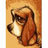 2015 new naturel abstract oil canvas painting by numbers with animal dog picture design GX6728