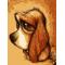 2015 new naturel abstract oil canvas painting by numbers with animal dog picture design GX6728