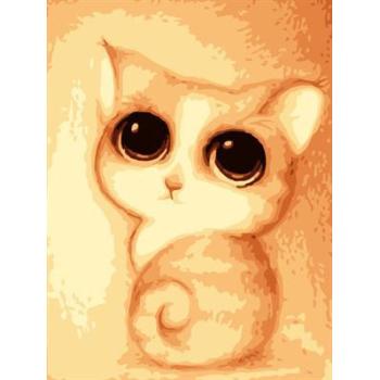 2015 new naturel abstract oil canvas painting by numbers with animal cat picture design GX6731