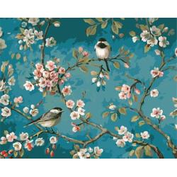 Ölgemälde von nummer 2015 fabrik heißer verkauf Bild gx6786 Blumen-und vogel design