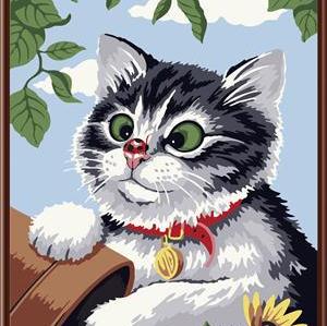 oil painting on canvas painting by number GX6427 animal cat design wholesales art suppliers yiwu