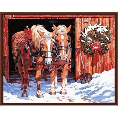 handmaded painting by numbers GX6834 horse picture animal design
