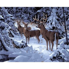 Moderne Ölgemälde nach zahlen auf canvae tier-design deerbild gx6903