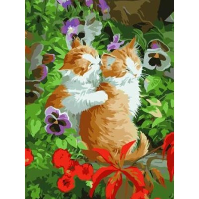 abstract canvas oil painting by numbers with cat picture yiwu wholesales GX6947paint boy brand