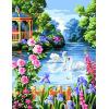 naturel landscape flower and house design oil painting by numbers GX6712