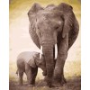 oil painting by number elephants picture painting on canvsa GX6971 factory new design