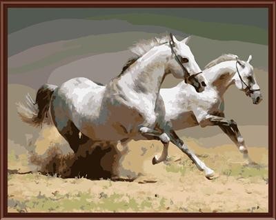 acrylic running horse picture oil painting by numbers on canvas GX6507