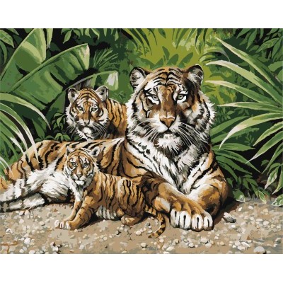 diy painting by numbers on canvas animal tiger design 2015 new hot photo GX7157