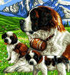 Gx6720 perro diseño animal foto lienzo pintura por kit número 2015 nuevo diseño