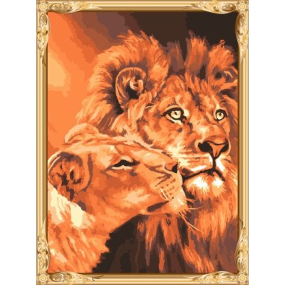 GX7279 wall art hot lion photo diy digital painting by numbers for living room decor