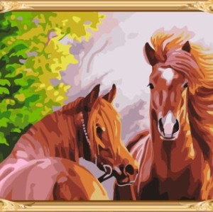 GX7276 wall art hot horse photo diy digital painting by numbers for home decor