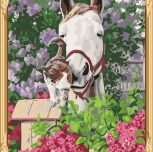 GX7267 hot horse photo diy oil painting by numbers for home decor