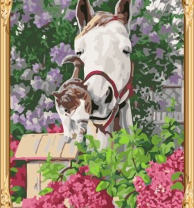 Gx7267 caliente foto del caballo diy pintura al óleo by números de la decoración del hogar