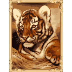 gx7272 neue heiße tiger foto Öl malen nach zahlen für wohnkultur