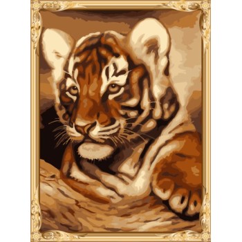 GX7272 new hot tiger photo oil painting by numbers for home decor