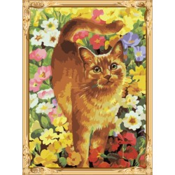 gx7358 yiwu kunst lieferanten cat malen nach zahlen leinwand diy Ölgemälde
