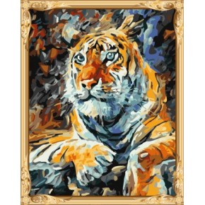 gx7433 abstrakte tiger diy Öl malen nach zahlen