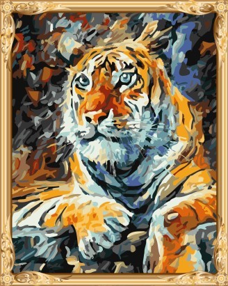 GX7433 abstract tiger diy oil painting by numbers