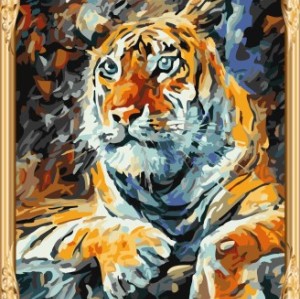 GX7433 abstract tiger diy oil painting by numbers