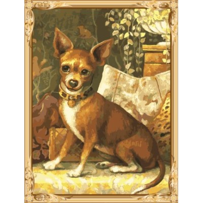 GX7425 animal dog photo paint your own canvas oil painting by numbers