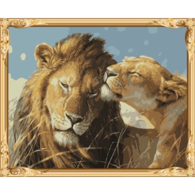 GX7462 coloring with numbers lion canvas oil painting by numbers kits for bedroom decor