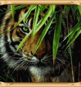 Gx7418 malen nach zahlen-sets tiger foto leinwand Ölgemälde für wand-kunst