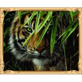 Gx7418 malen nach zahlen-sets tiger foto leinwand Ölgemälde für wand-kunst