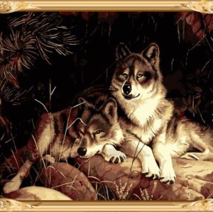 GX7463 picture with numbers wolf canvas oil painting by numbers kits for bedroom decor