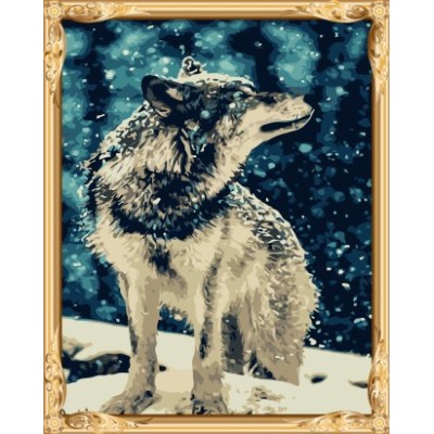 Gx7483 animal pintura del lobo by números