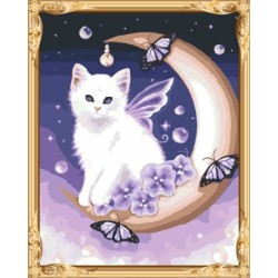 wand kunst malen nach zahlen katze Ölgemälde für wohnkultur gx7574