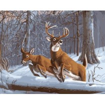 GX 7653 canvas oil painting by numbers deer art kits