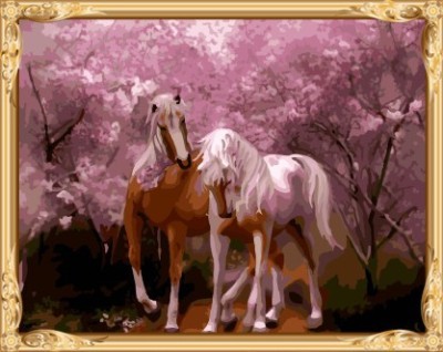 GX 7614 wall art horse painting on canvas for bedroom decor