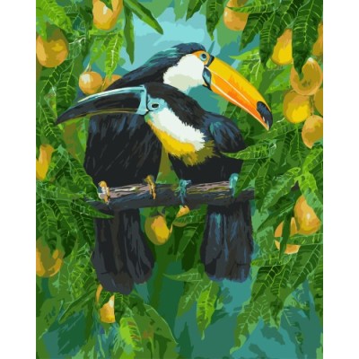 GX 7652 canvas oil painting by numbers woodpecker art kit