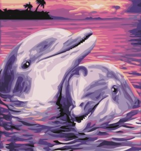Gx 7660 ballena de acrílico color por números pintura al óleo cuadros