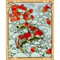 GX7686 fish canvas oil paint by numbers wall art painting