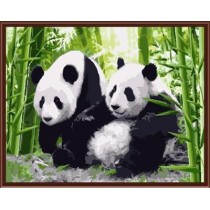 chinese panda paintings by numbers for home decor GX6037