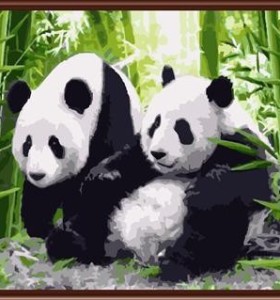 chinesisch panda gemälde von zahlen für wohnkultur gx6037