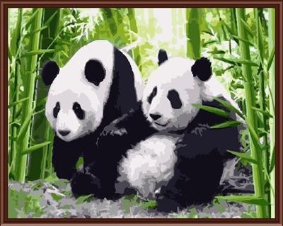 chinese panda paintings by numbers for home decor GX6037